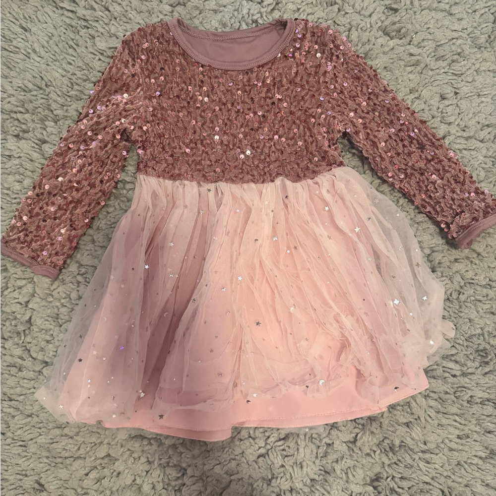 Pink Sequin and Tulle Dress